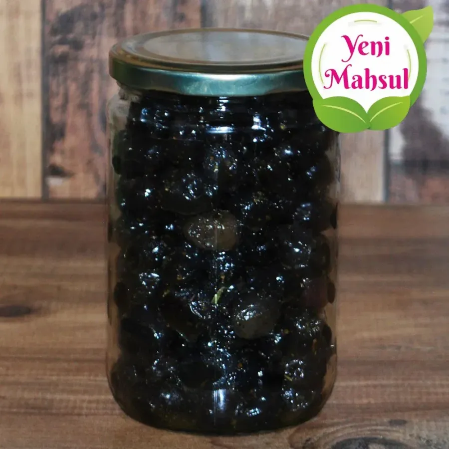 Köy Attunu Sele Soslu Siyah Zeytin Cam Kavanoz 400 Gr