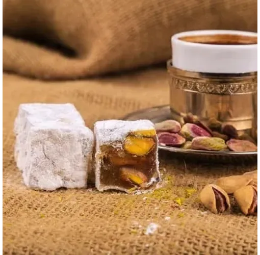 Pudra Şekerli Antep Fıstıklı Lokum 500 Gr