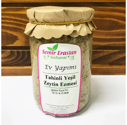 Tahinli Yeşil Zeytin Mezesi 800 Gr