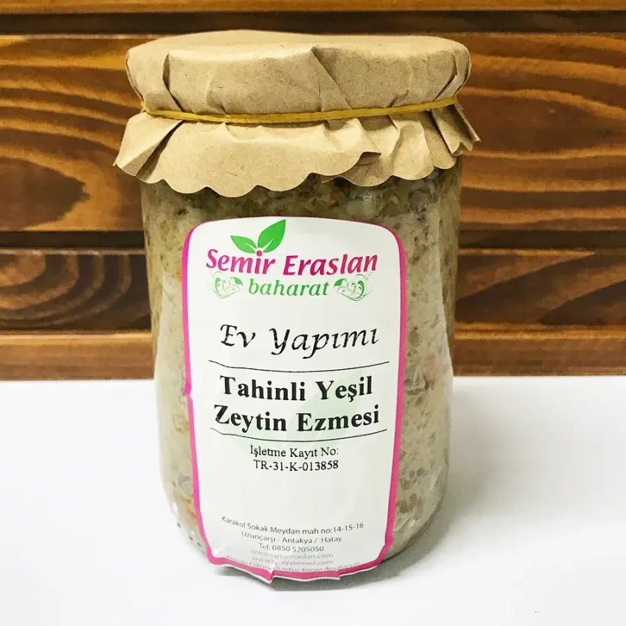 Tahinli Yeşil Zeytin Mezesi 800 Gr